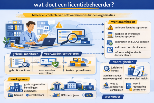 Alles over het beroep licentiebeheerder Wat doet een licentiebeheerder